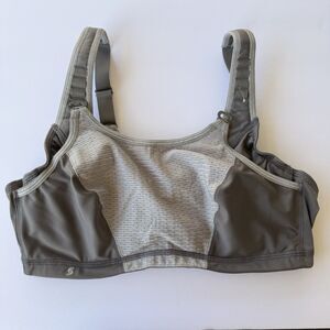 Glamorise Custom Control Sports Bra GREY Color 40C New Wire Free Double Layer